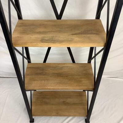 1042 Pier 1 Wood & Iron Weathered Metro Bookcase