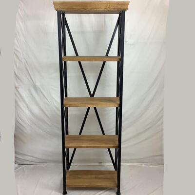 1042 Pier 1 Wood & Iron Weathered Metro Bookcase