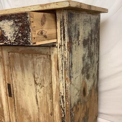 1044 Antique 2-Door & 2 Drawers Sideboard w/ Patina