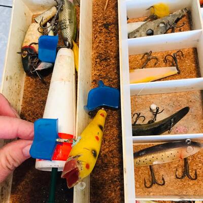 Large Tackle Box full of Lures Vintage!!!
