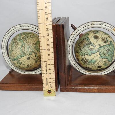 Mini globe bookends
