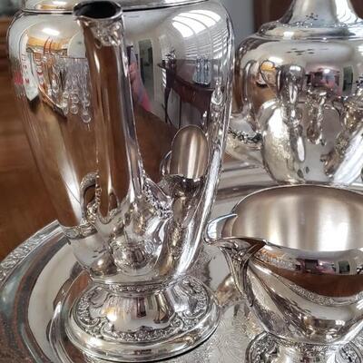Rogers silver-plated  coffee/tea service