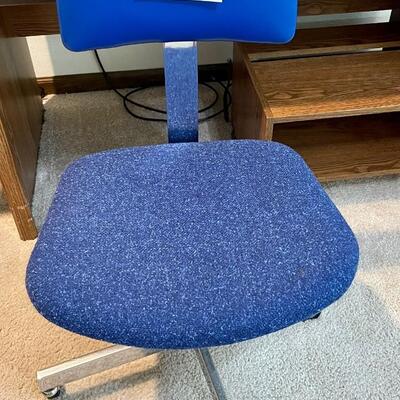 MCM Blue Office Chair