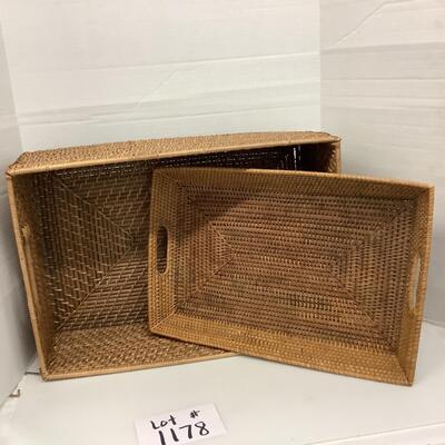 Lot 1178  Pair of Handled Baskets