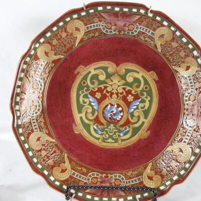 Collectible plate with set of candlesticks