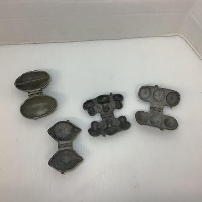 Lot. 1182. Antique Pewter Eppelsheimer Ice Cream Molds ( Veggies & Fruit )