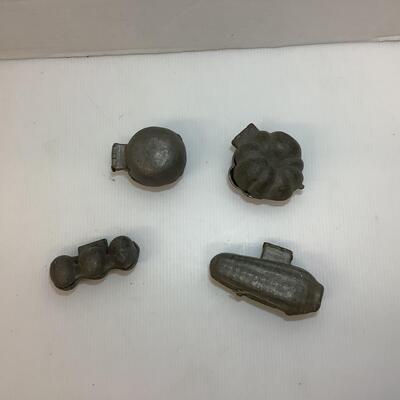 Lot. 1183 Antique Pewter Eppelsheimer Ice Cream Molds ( Veggies & Fruit )