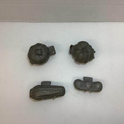 Lot. 1184 Antique Pewter Eppelsheimer Ice Cream Molds ( Fruit & Vegetable )