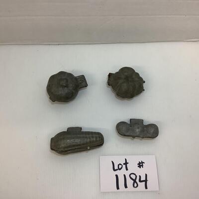 Lot. 1184 Antique Pewter Eppelsheimer Ice Cream Molds ( Fruit & Vegetable )