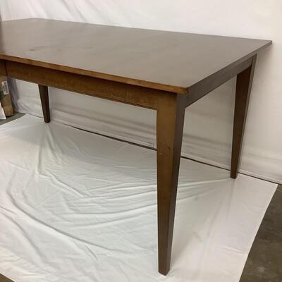 1232 Ethan Allen Wood Dining Table w/ Tapered Legs & 2 Leafs