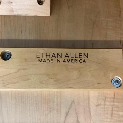 1232 Ethan Allen Wood Dining Table w/ Tapered Legs & 2 Leafs