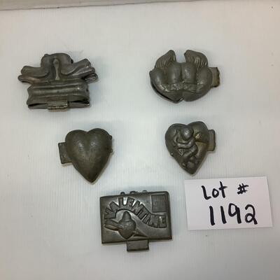 Lot. 1192. Antique Pewter Eppelsheimer Ice Cream Molds ( Valentine )