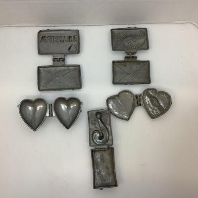 Lot. 1193. Antique Pewter Eppelsheimer Ice Cream Molds ( Valentine )
