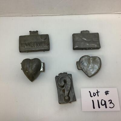 Lot. 1193. Antique Pewter Eppelsheimer Ice Cream Molds ( Valentine )