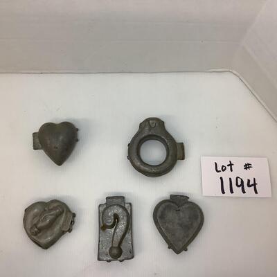 Lot. 1194. Antique Pewter Eppelsheimer Ice Cream Molds ( Valentine )