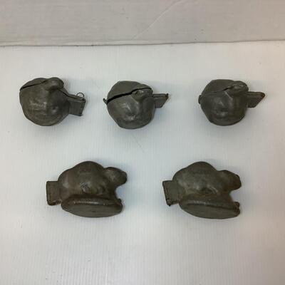 Lot. 1250. Antique Pewter Eppelsheimer Ice Cream Molds ( Halloween )