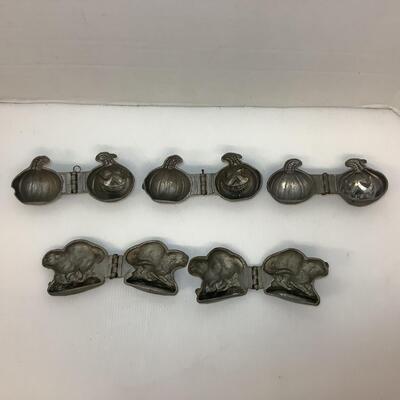 Lot. 1250. Antique Pewter Eppelsheimer Ice Cream Molds ( Halloween )