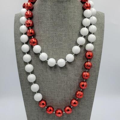Red and White Necklace