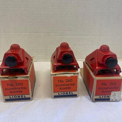 1211 Qty (3) Vintage Lionel Model 260 Illuminated Bumpers