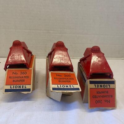 1211 Qty (3) Vintage Lionel Model 260 Illuminated Bumpers
