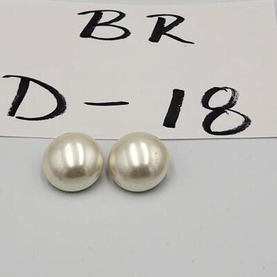 White Clip on Earrings