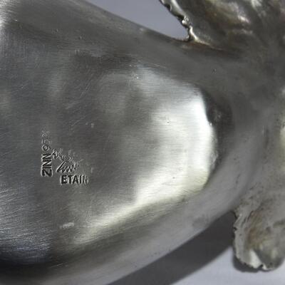 Pewter bowls with small cream pictures