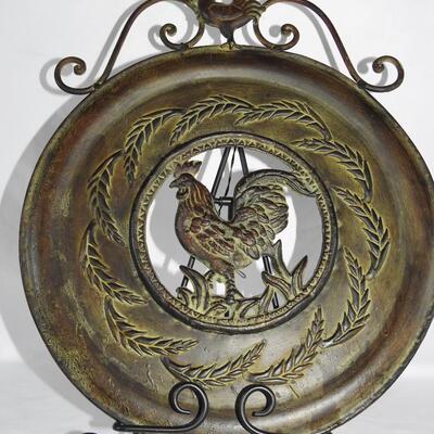 Metal Rooster Wall  Plaque