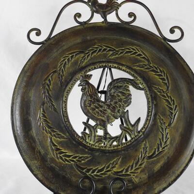 Metal Rooster Wall  Plaque