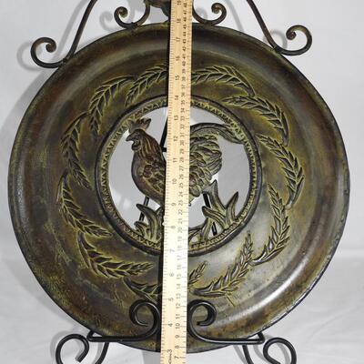 Metal Rooster Wall  Plaque