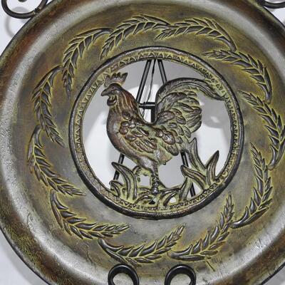Metal Rooster Wall  Plaque