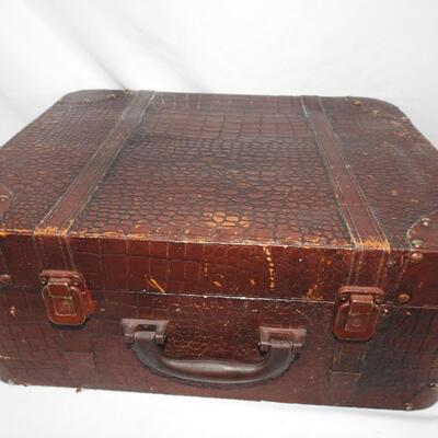 Vintage leather suitcase