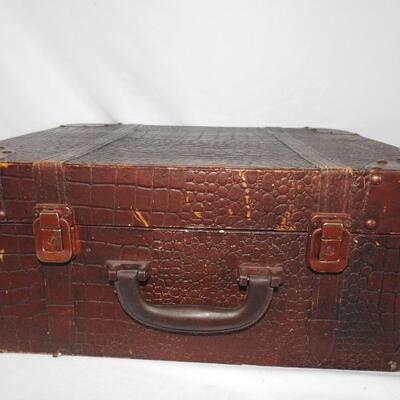Vintage leather suitcase