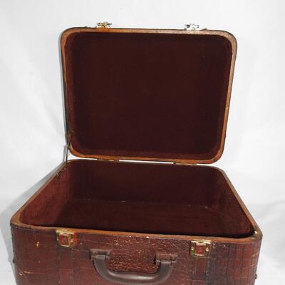 Vintage leather suitcase