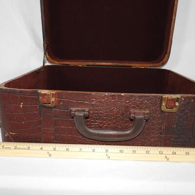 Vintage leather suitcase