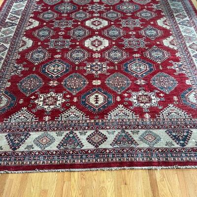 1235 Large Wool Oriental Kazak Rug 10' 3