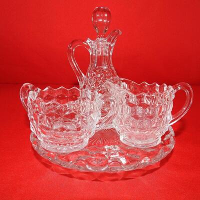 Vintage Fostoria Cream & Sugar Set