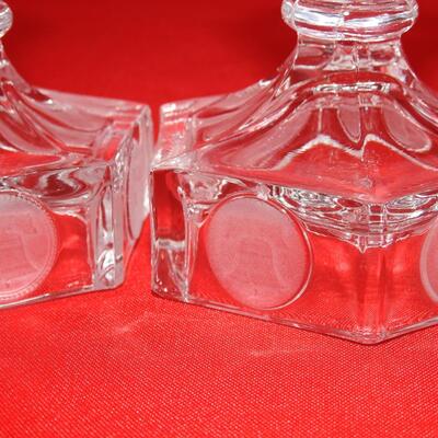 Fostoria Coin Glass Candlestick Holders
