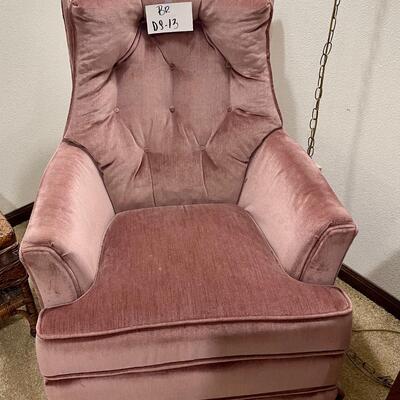 Pink Swivel Glider Chair