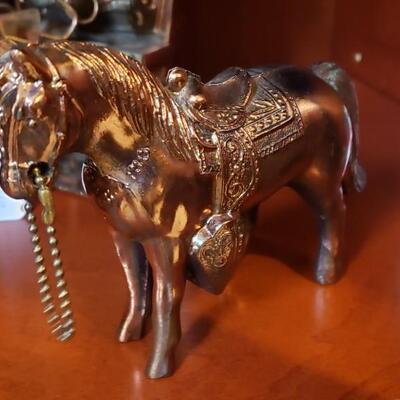 Vintage brass horse