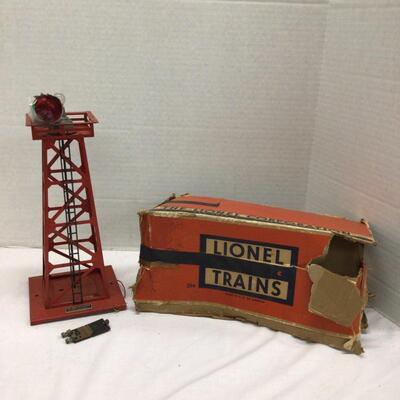1223 Vintage LIONEL No. 394 RED ROTARY BEACON with ORIGINAL BOX - W/BEACON