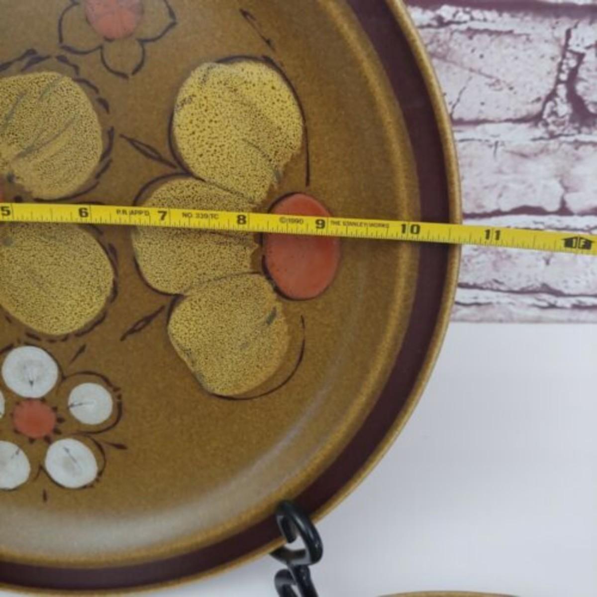 Vintage Dinner Plates LSA Flores Floral Flower Set of 3 MCM Japanese Stoneware