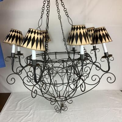 1276 Large Wired 8-Light Chandelier