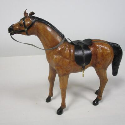 Vintage Leather Wrapped Horse