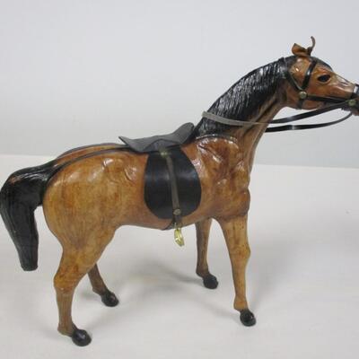 Vintage Leather Wrapped Horse