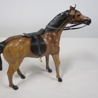 Vintage Leather Wrapped Horse