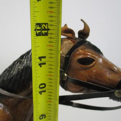 Vintage Leather Wrapped Horse