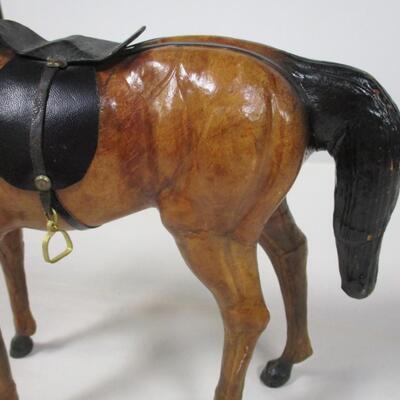 Vintage Leather Wrapped Horse