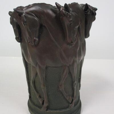 Art Deco Stallions Vase