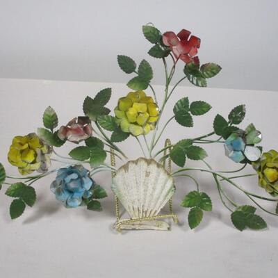 Tole Metal Flower Wall Hanging