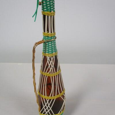 French Wine Bottle Plastic Woven Glass Decanter